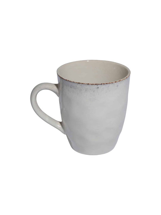 Estia Seal Vignette Ceramic Grey Mug 400ml 6 Pieces