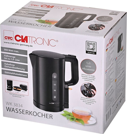 Clatronic Kettle 1L 900W Black