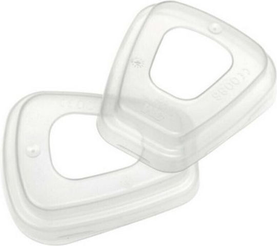 Set Mască Respiratorie de Protecție 3M-6200 2 Bucăți Filtre 3M-6057 Prefiltre 3M-5911 Capace 3M-501