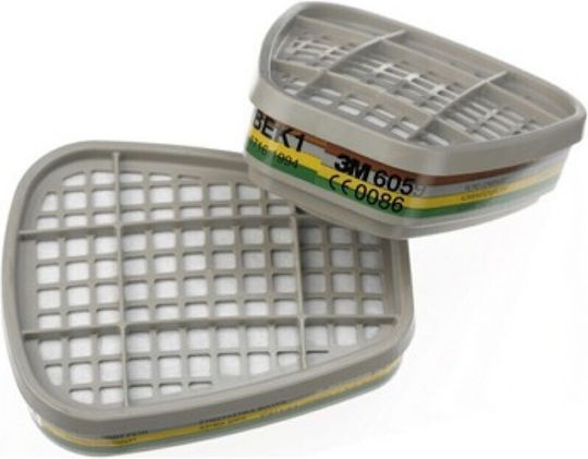 Set Mască Respiratorie de Protecție 3M-6200 2 Bucăți Filtre 3M-6057 Prefiltre 3M-5911 Capace 3M-501