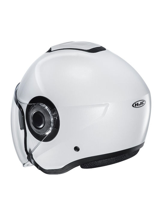 HJC I40N Перленобял Каска За Мотор Джет ECE 22.06 1350гр с Sunvisor