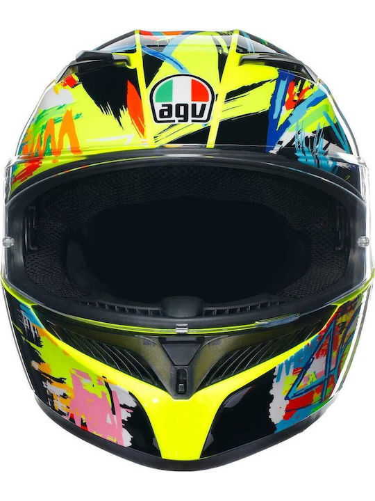 AGV K3 Rossi Winter Test 2019 Cască Moto Față întreagă ECE 22.06 1500gr cu Pinlock și Sunvisor