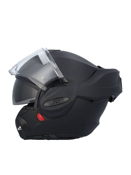 Scorpion Exo-tech Evo Schwarzes Matt Motorradhelm Flip-Up ECE 22.06 mit Sunvisor