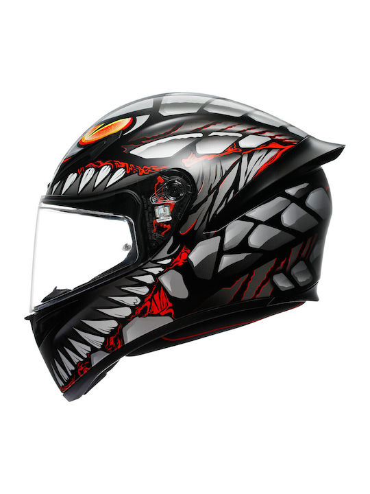 AGV K1 S Lyzard Matt Black/Grey/Red Каска За Мотор Full Face ECE 22.06 1500гр