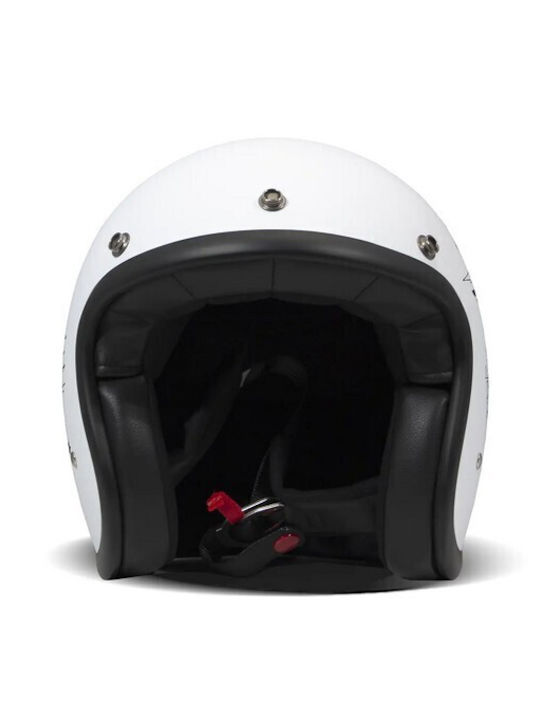 DMD Vintage Oldie White Motorcycle Helmet Jet ECE 22.05