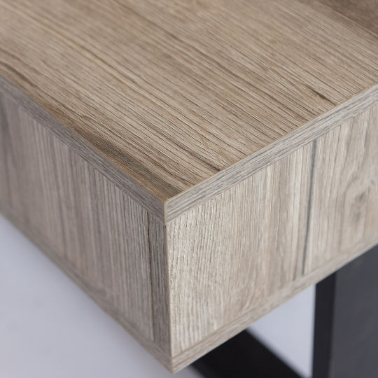 Rectangular Central Smart Wooden Coffee Table with Lifting Mechanism Grey W110xD70xH39cm