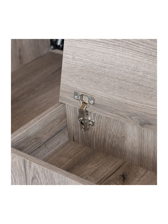 Rectangular Central Smart Wooden Coffee Table with Lifting Mechanism Grey W110xD70xH39cm