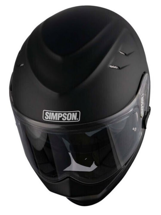 Simpson Venom SV Black Matt Motorcycle Helmet Full Face ECE 22.06 DOT with Sun Visor