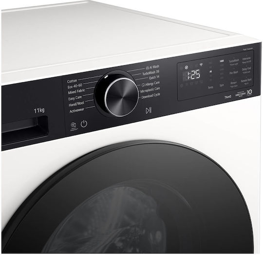 LG Πλυντήριο Ρούχων 11kg με Τεχνολογία Ατμού 1400 Στροφών F4X5011THB