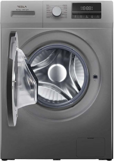 Tesla Πλυντήριο Ρούχων 8kg 1400 Στροφών Ασημί WF81461TSGR