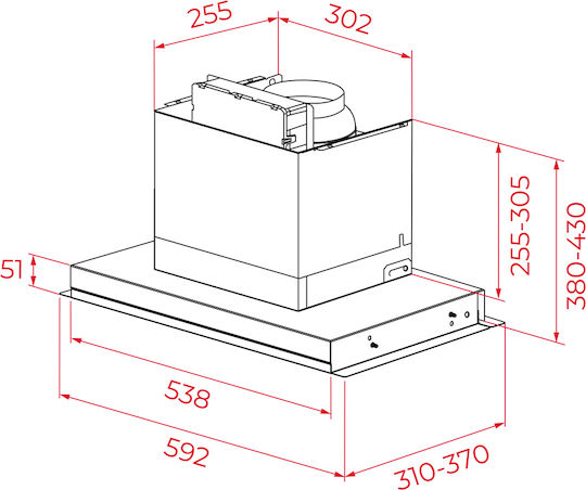 Teka Μηχανισμός Απορρόφησης 89.2cm Μαύρος