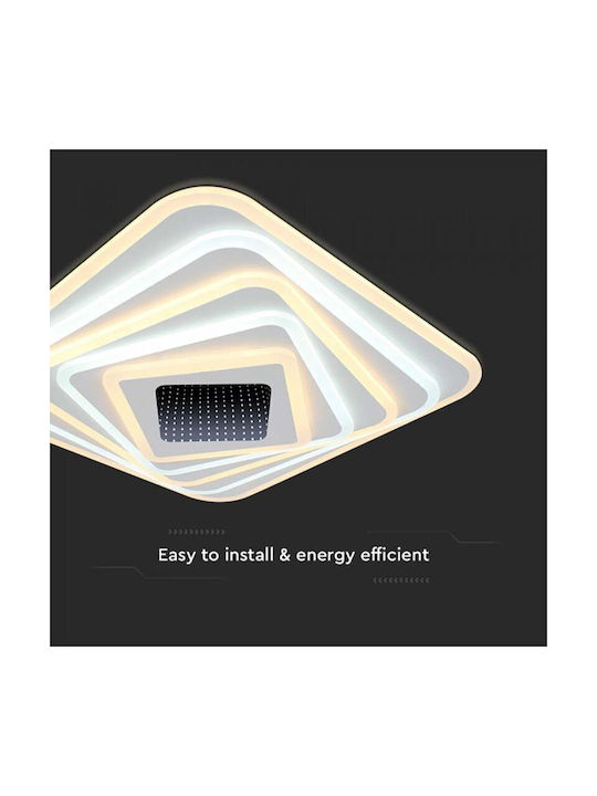 V-TAC Ceiling Mount Light 50cm White with Integrated LED and Remote Control