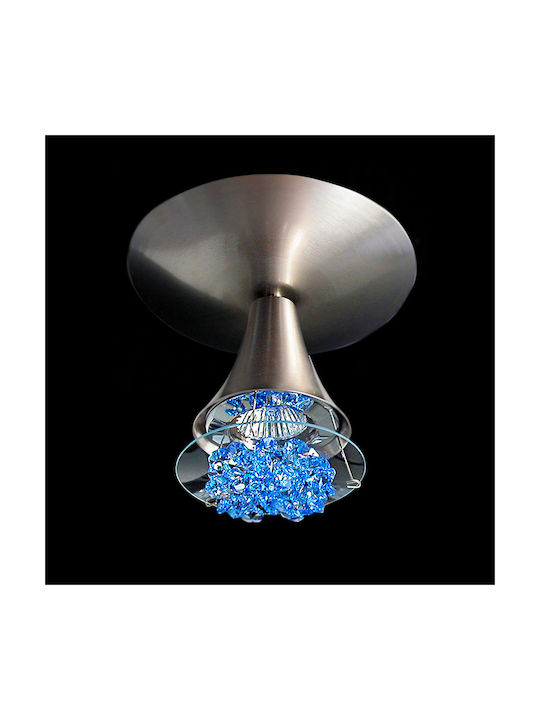 DITS Lighting Ceiling Mount Light Silver with Crystals