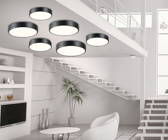 Luma Plafonieră de Tavan 40buc Neagră cu LED Integrat