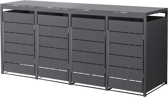 ML-Design Plastic Waste Bin 240lt Gray