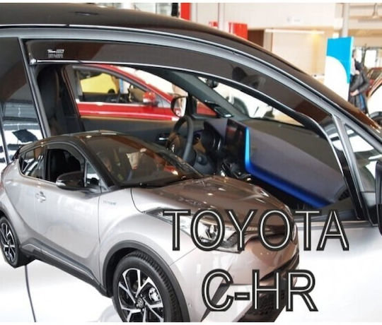 Heko Set of Windbreakers Front and Rear Car Dark Fime for Toyota C-HR 5D 2016 4pcs