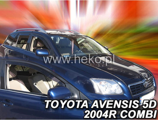 Heko Set of Windbreakers Front Car Dark Fime for Toyota Avensis 2pcs