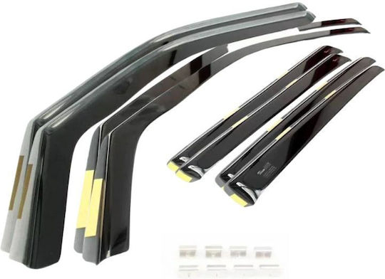 Heko Set of Windbreakers Front and Rear Car Dark Fime for Suzuki SX4 S-Cross 5D 2021 4pcs