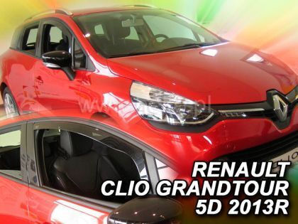 Heko Set of Windbreakers Front Car Dark Fime for Renault Clio IV 5D 2012 2pcs