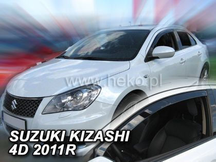 Heko Set of Windbreakers Front Car Dark Fime for Suzuki Kizashi 2pcs