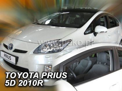 Heko Set of Windbreakers Front Car Dark Fime for Toyota Prius 2pcs