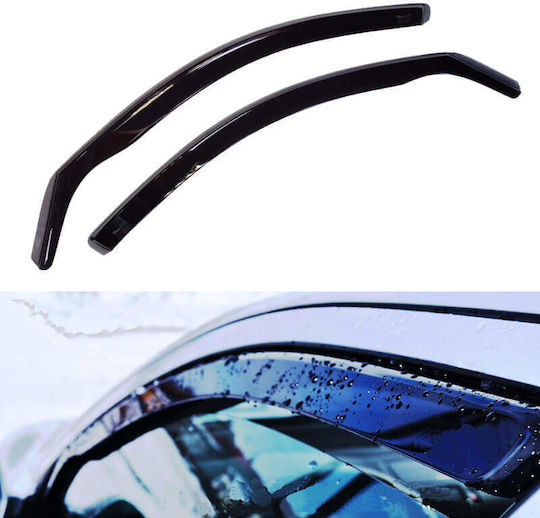 Heko Set of Windbreakers Front Car Dark Fime for Seat Leon 2pcs