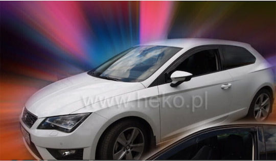 Heko Set of Windbreakers Front Car Dark Fime for Seat Leon 2pcs