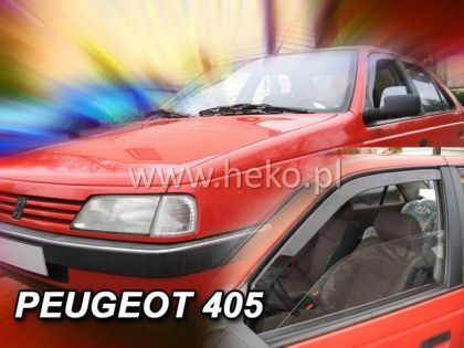 Heko Set of Windbreakers Front Car Dark Fime for Peugeot 405 2pcs