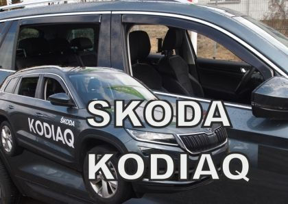 Heko Set of Windbreakers Front and Rear Car Dark Fime for Skoda Kodiaq 5D 2016 4pcs