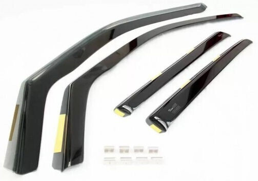 Heko Set of Windbreakers Front Car Dark Fime for Toyota Yaris 2pcs