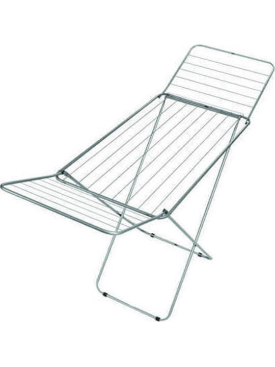 Ready Folding Floor Clothes Drying Rack for Balcony Metallic with 20m Hanging Length