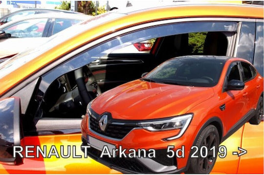 Heko Set of Windbreakers Front Car Dark Fime for Renault Arkana 2pcs