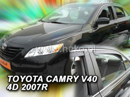 Heko Set of Windbreakers Front and Rear Car Dark Fime for Toyota Camry 4pcs