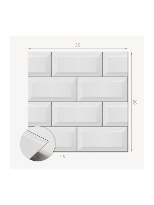 Set Vinyl Kacheln Druck Muster Ziegel 20x20x20