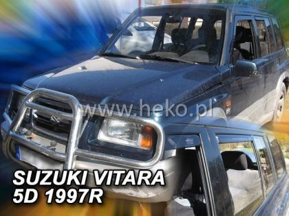 Heko Set of Windbreakers Front and Rear Car Dark Fime for Suzuki Vitara 5D 1998 4pcs