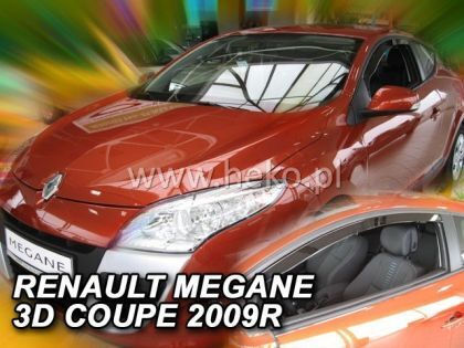 Heko Set of Windbreakers Front Car Dark Fime for Renault Megane 2pcs