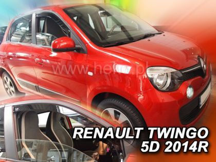 Heko Set of Windbreakers Front Car Dark Fime for Renault Twingo 2pcs