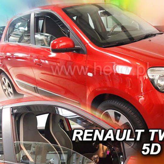 Heko Set of Windbreakers Front Car Dark Fime for Renault Twingo 2pcs