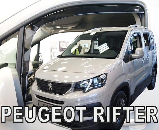 Heko Satz Windabweiser Vordere Dark Fime für Peugeot Partner / Rifter Opel Kombi Citroen Berlingo 2Stück