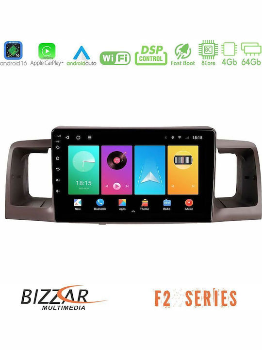 Bizzar Car Audio System for Toyota Corolla 2002-2006 Bluetooth USB WiFi GPS Apple CarPlay Android Auto with 9" Touch Screen