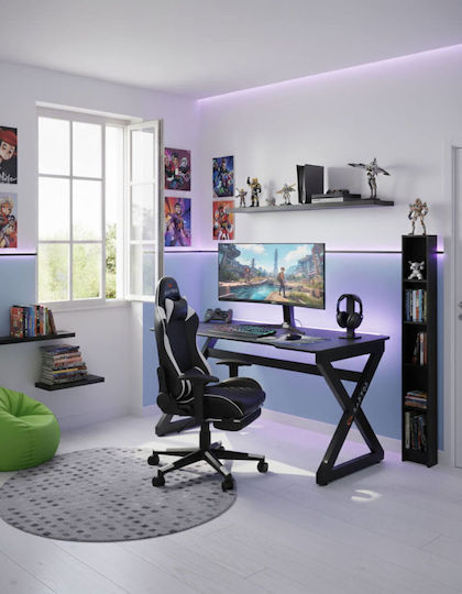Γραφείο Gaming Raptor Vanguard 60x120x75εκ. Μαύρο Γραφείο Gaming Raptor Vanguard 60x120x75εκ. Μαύρο