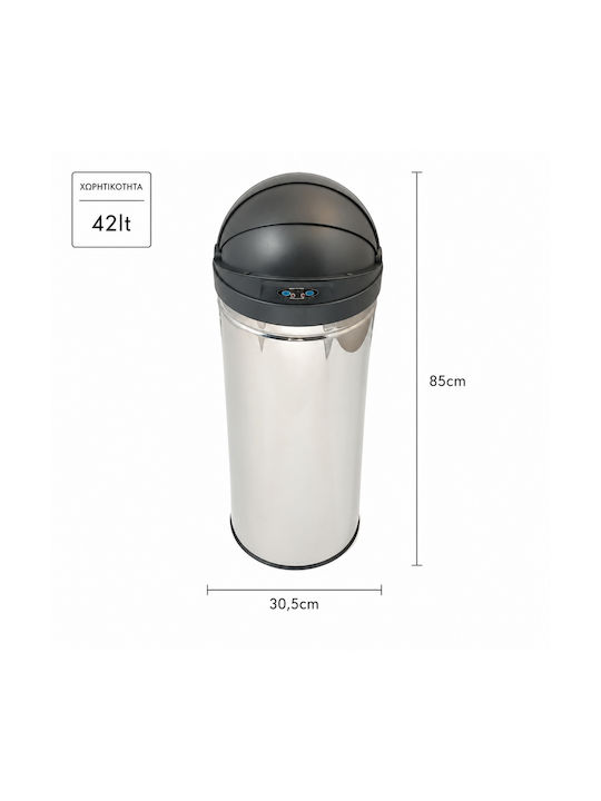 MRShome Mülleimer Aus Inox Silber 42l