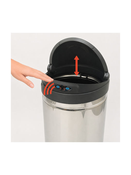 MRShome Mülleimer Aus Inox Silber 42l