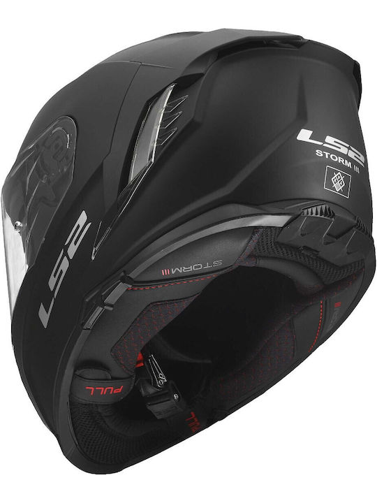 LS2 FF818 Storm III Мат черно Мотоциклетна каска Full Face ECE 22.06 1600гр с Sunvisor