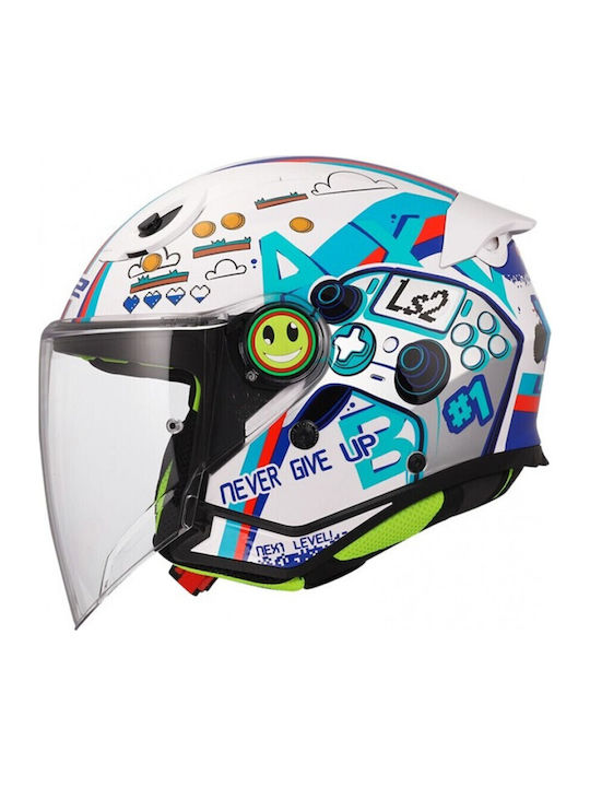 LS2 Funny II OF622 Next Level Kinder Motorradhelm Jet ECE 22.06 Gewicht (+/-50 gr) 1100gr