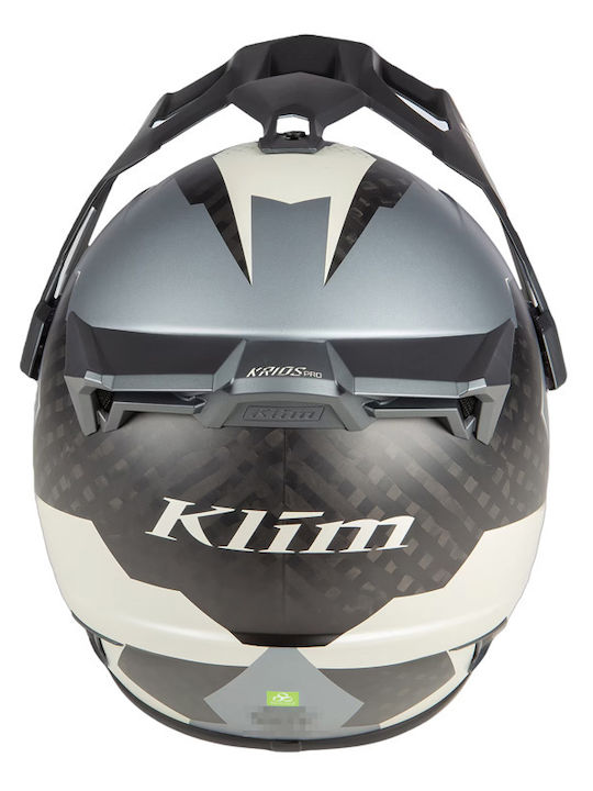 Klim Dual Krios Pro Charger Grey Motorcycle Helmet On-Off ECE 22.06 with Pinlock