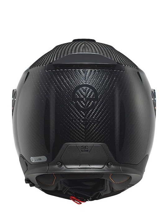 C5 Carbon Gloss Motorcycle Helmet Flip-Up ECE 22.06 1460g with Pinlock and Sun Visor
