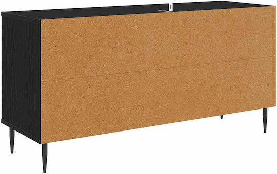 TV Stand Zaandam Black Oak W102xD33xH51cm