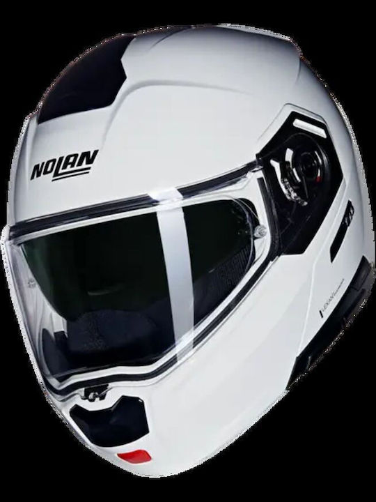 Nolan N90-3 Classico Pure White Κράνος Μηχανής Flip-Up ECE 22.06 με Pinlock και Sunvisor