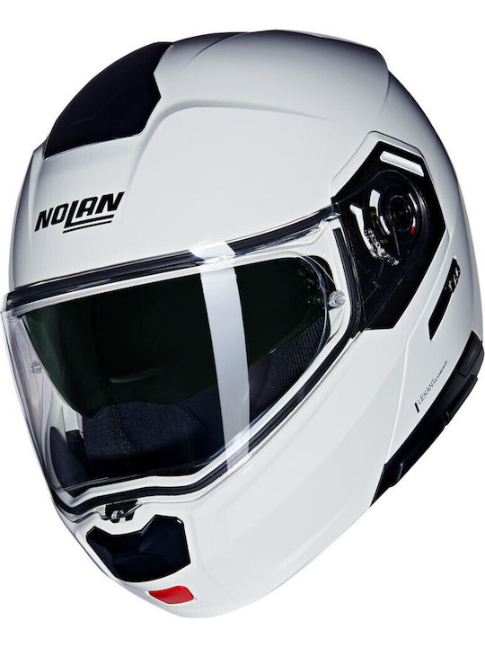 Nolan N90-3 Classico Pure White Κράνος Μηχανής Flip-Up ECE 22.06 με Pinlock και Sunvisor